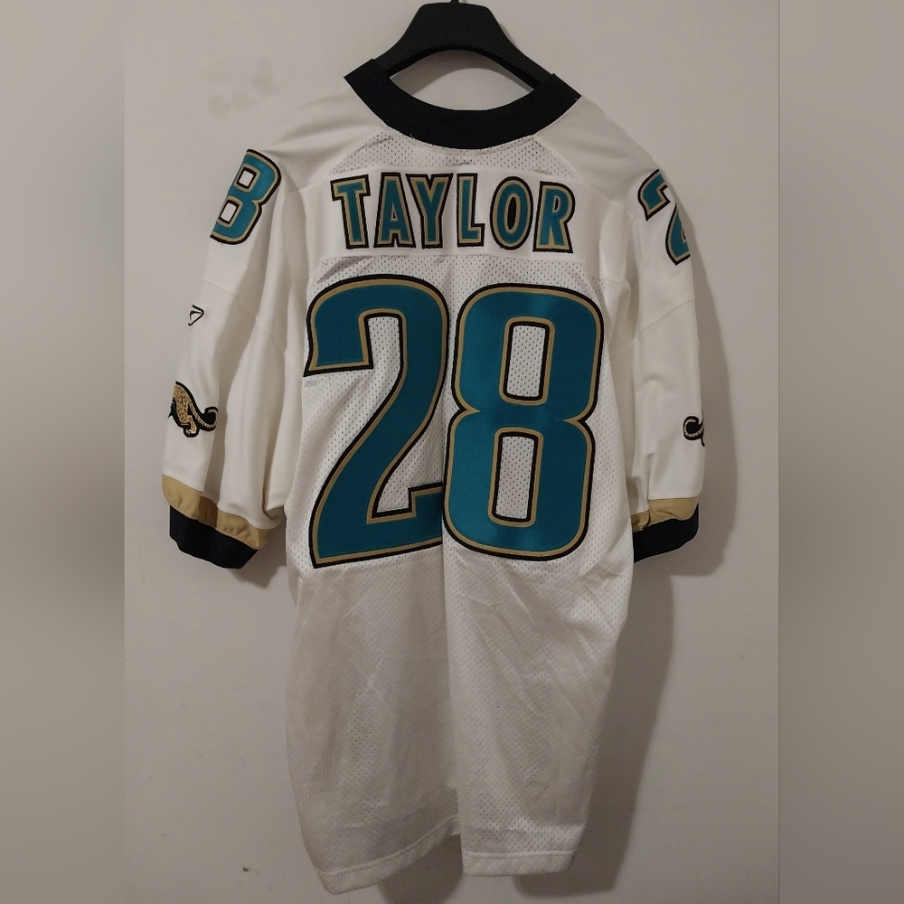 Reebok Authentic Jacksonville Jagaurs Fred Taylor Away Jersey Size 52 - Picture 2 of 10